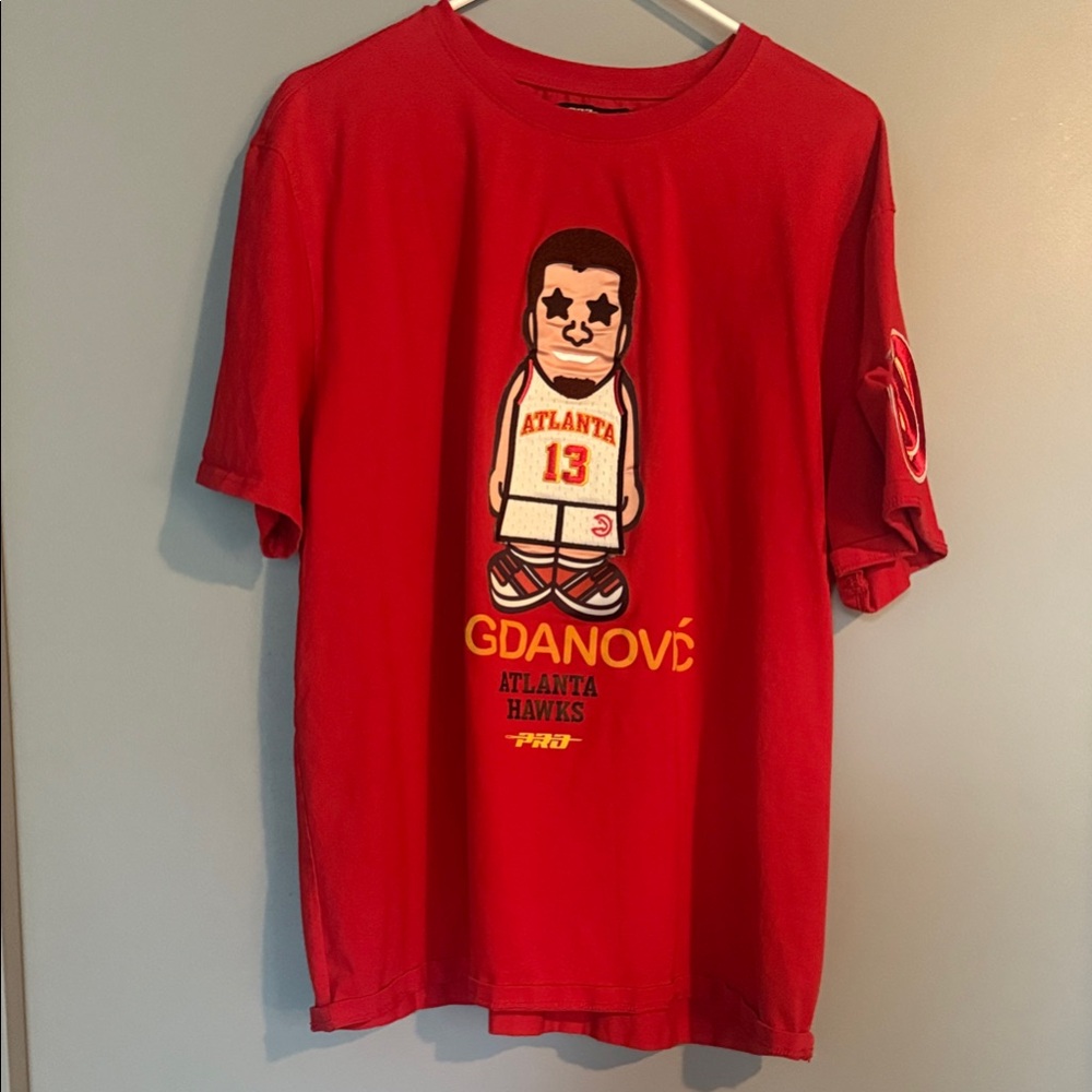 Red Atlanta Hawks Graphic Bogdanvic 2XL Tee NWOT